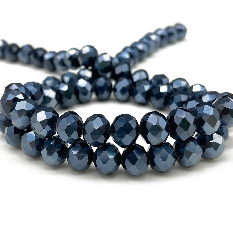 Faceted Crystal Glass Beads 2-8mm Loose Spacer Beads for DIY Jewelry Making Bracelets & Earrings