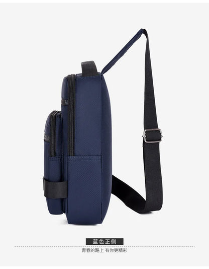 Men’s Chest Bag – Large Capacity Lightweight Nylon Crossbody Shoulder Backpack for Travel, Korean Style