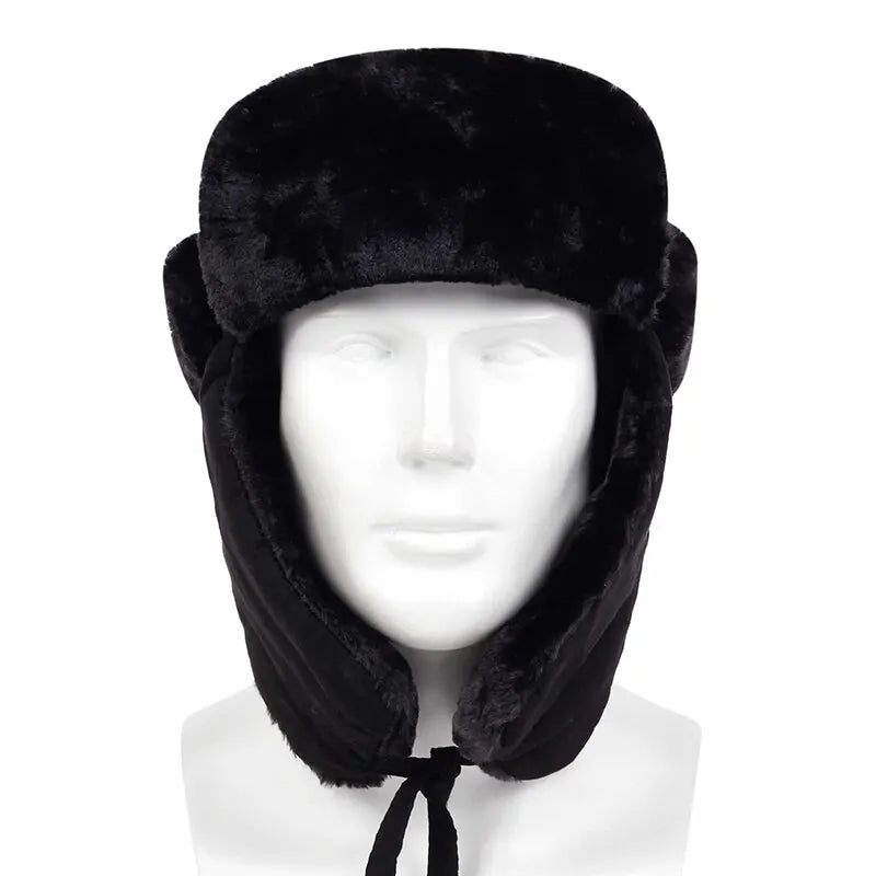 Unisex Winter Earflap Bomber Hat - Warm Ski Cap for Men and Women, Ideal for Outdoor Riding and Snow Activities