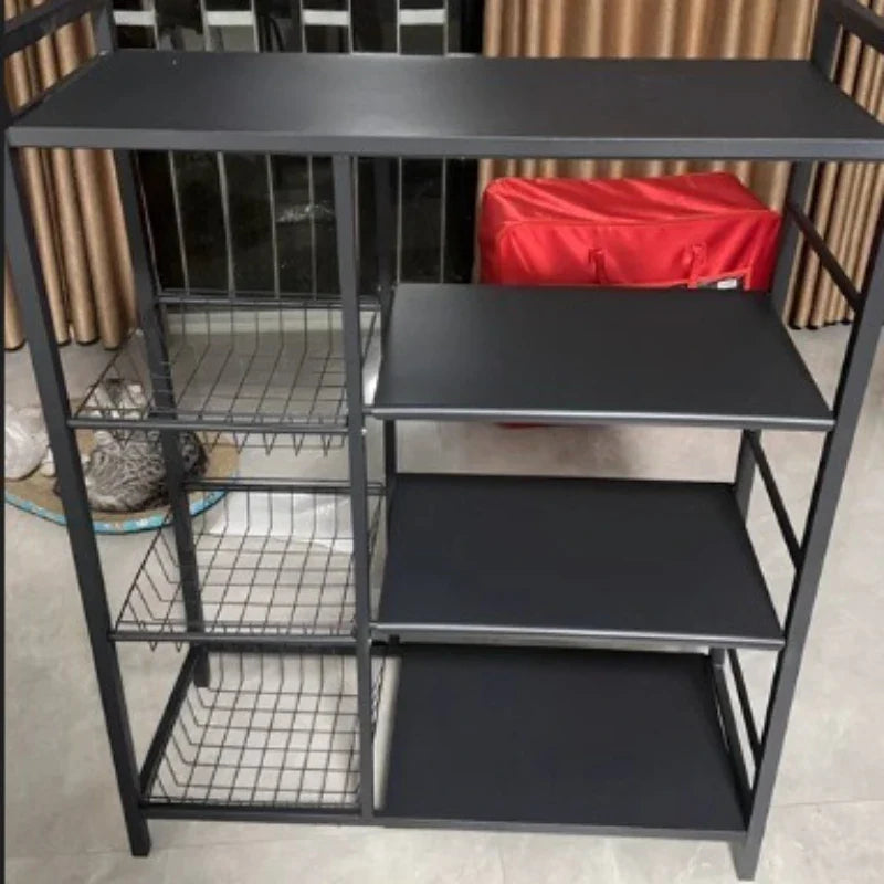 Multi-Tier Freestanding Kitchen Storage Shelf – Movable Vegetable, Snack & Grocery Organizer Rack, Bathroom Storage Solution