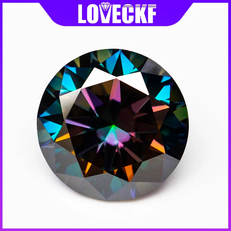 Rainbow Purple VVS1 Moissanite Diamond 0.1–5.0ct Loose Stone with GRA Certificate & Tester Pass