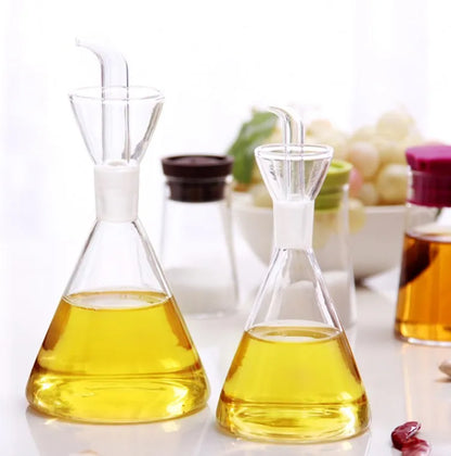 High Borosilicate Glass Oil & Vinegar Pot – Leak-Proof Kitchen Seasoning Bottle