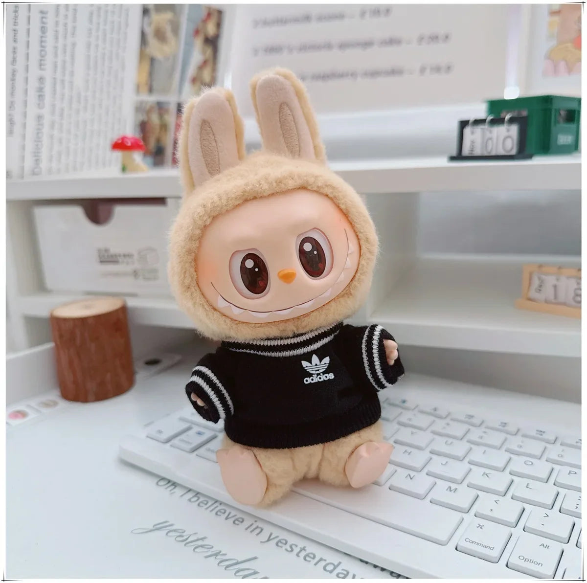 15/17cm Labubu V1 V2 Doll Clothing Set – Fashion Hoodie & Pants, Korean Idol Style DIY Accessories Toy Gift