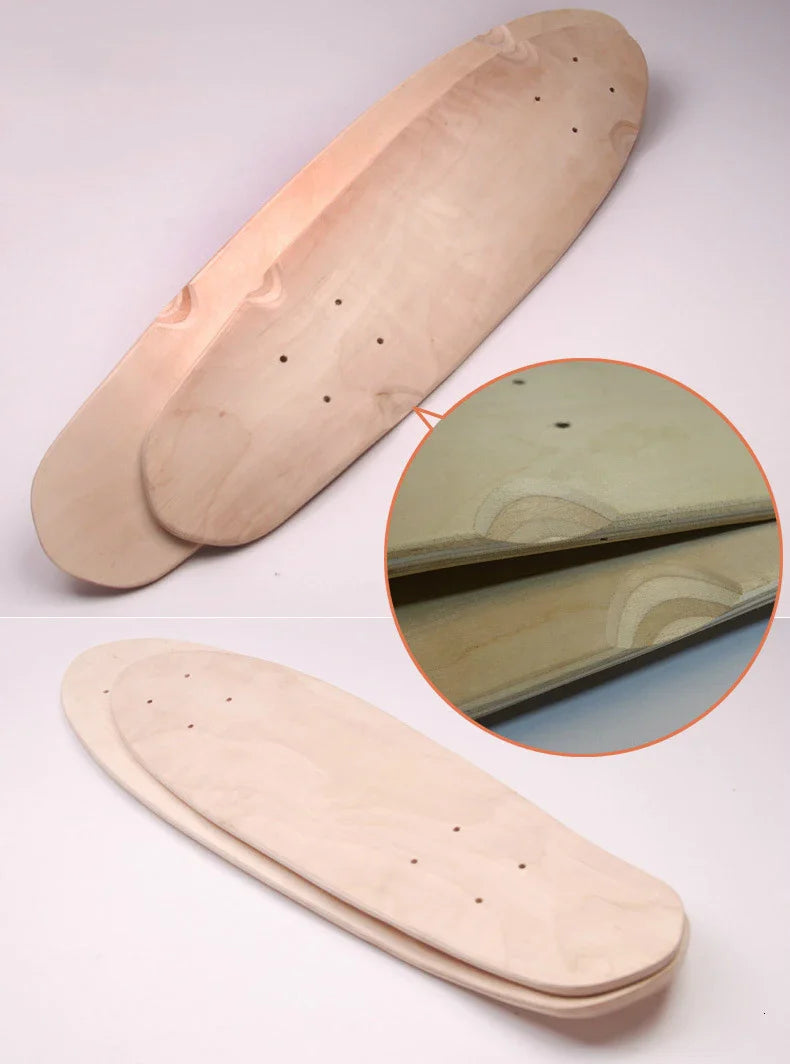 7-9 Layer Maple Skateboard Deck – Double Rocker Mini Cruiser & Dance Board with High Elasticity
