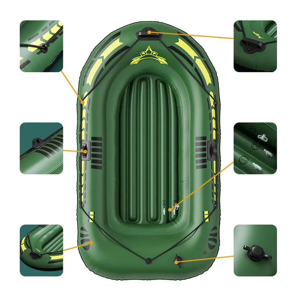 Foldable PVC Inflatable Fishing Boat – Portable Rafting & Fishing Boat for Adults