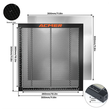 ACMER Laser Cutting Honeycomb Table – 300x300/330x330/400x400/440x440mm for CO2 & Diode Laser Engraver Machines