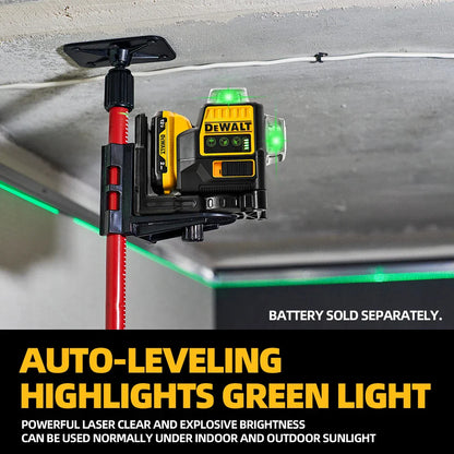 Dewalt DW089LG Laser Level – 12-Line 360° Vertical Laser with 12V Lithium Battery for Outdoor Use