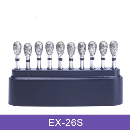 AZDENT Dental Diamond Burs Kit – Multiple Models with Black Storage Box for High-Speed Handpiece