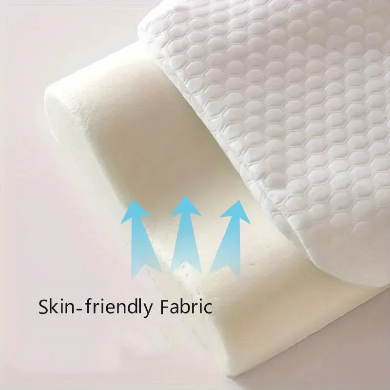 Memory Foam Pillow, Knitted Fabric Polyurethane, Slow Rebound Temperature Sensing, Water Cube Core for Anti-Snoring Neck Support