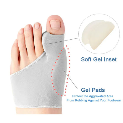 2PCS Toe Separators & Hallux Valgus Bunion Corrector – Foot Bone Adjusters, Pedicure Sock Straightener, Orthotics Correction Tools