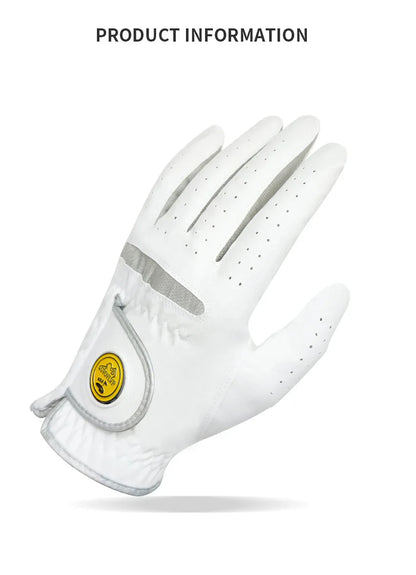 Men's Golf Glove - Breathable Micro Soft Fabric, Comfortable Fit with Magnetic Marker & Replaceable Design for Golfers