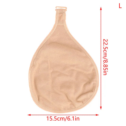 Women Silicone Breast Forms Cover with Cotton Pocket – Mastectomy Prosthesis Protective Triangle Inserts