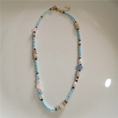 Y2K Strawberry Charm Choker Necklace - Ceramic Dog Pendant Acrylic Beaded Colorful Bow Aesthetic Jewelry for Women