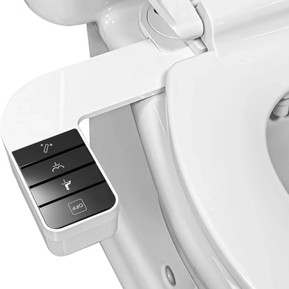 ITAX Self-Cleaning Bidet Attachment – Non-Electric Ultra-Thin Dual Nozzle with Side Arm Control for Toilet Seat