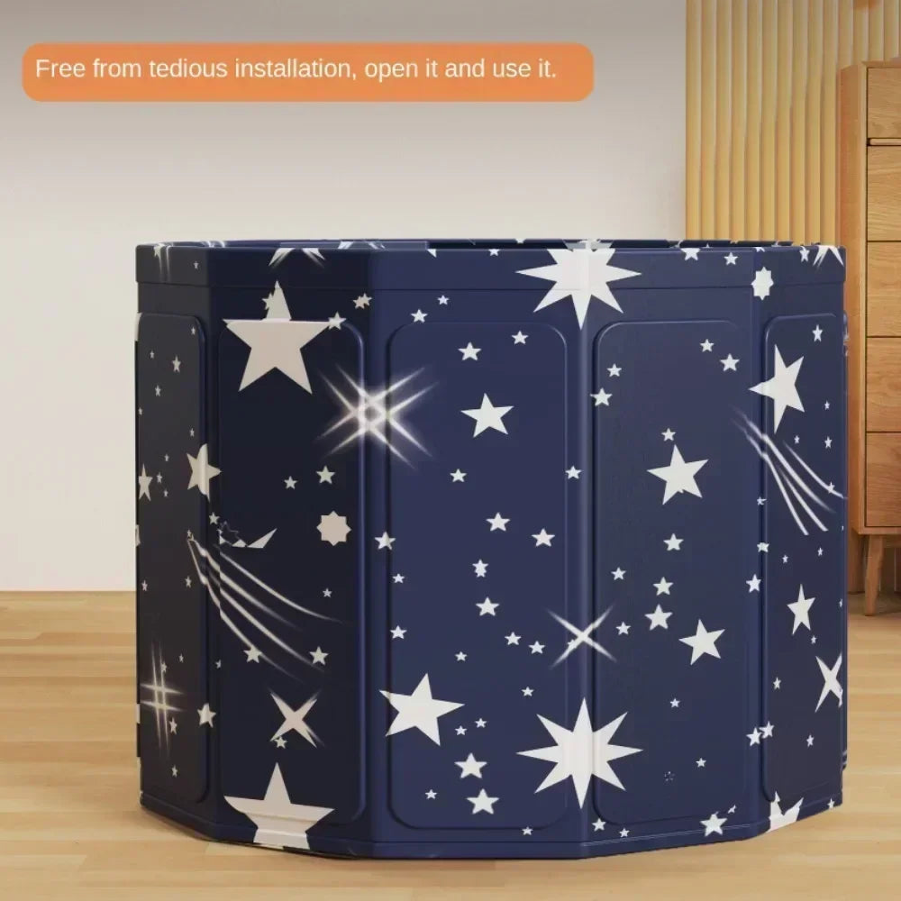 Folding Portable Adult Bath Tub – Thickened Insulated Round SPA Soaking Bucket for Home Bathroom