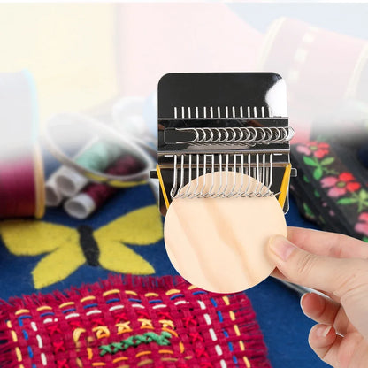 Hand Tapestry Wood Loom - Small Weaving Frame Tool for Clothes, Jeans Repair & DIY Knitting Crafts