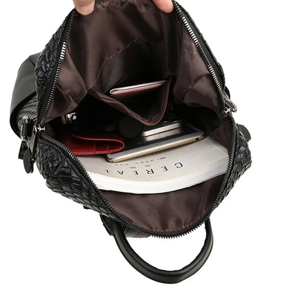 Luxury Women's Designer Backpack - High-Quality Leather, Large Capacity, Multifunctional Travel Mochila for Girls