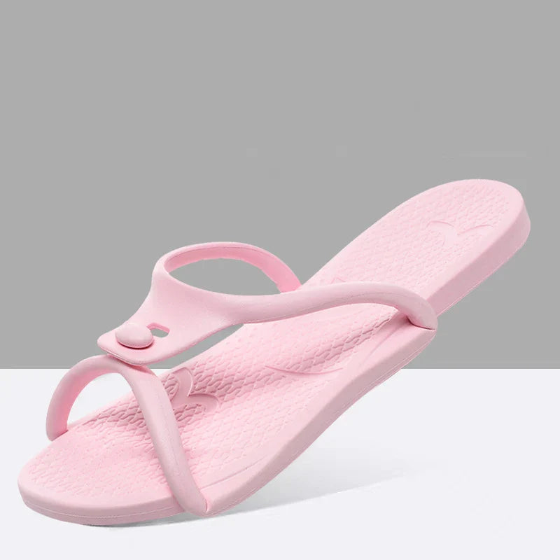 2024 Summer Foldable Travel Slippers for Men & Women – Lightweight EVA Non-Slip Beach & Indoor Soft Slides Sandals