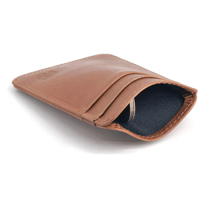 Style & Function: 100% Genuine Leather Thin Card Wallet - Men's Bus Card Holder, Credit Card Case, Cash Change Pack, Business ID Pocket
