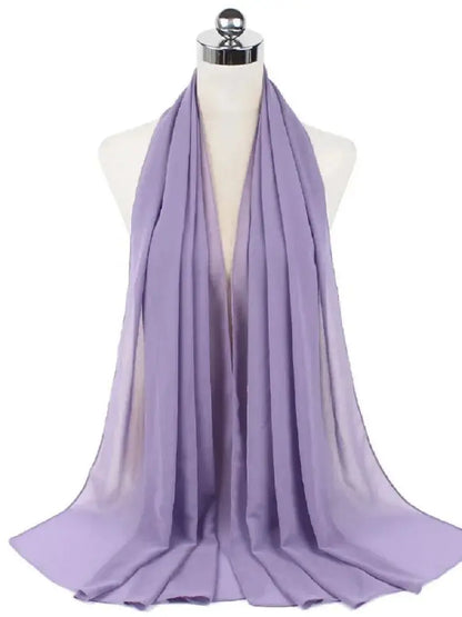 Women’s Solid Chiffon Instant Hijab – Ready-to-Wear Islamic Scarf, Muslim Shawl & Arab Head Wrap