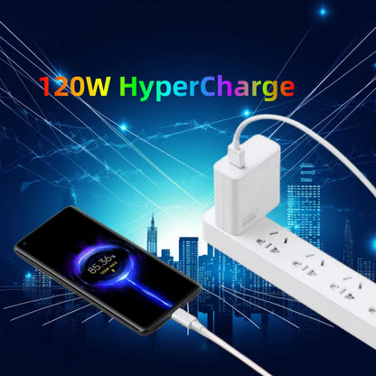 Xiaomi 120W Turbo Fast Charger – Original EU/US HyperCharge Adapter with Cable for Redmi Note 11/12/13 Pro+ 5G, Mi 14/13/13T