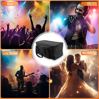 Yiflamefly Par Spotlight Storage Bag — Padded Case for 4 x 40x22x18cm Par Lights with Partition, Black