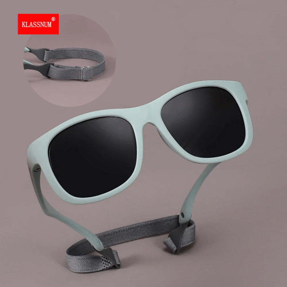 2025 Polarized Kids Sunglasses – UV400 Infant & Toddler Shades with Soft Frame and Safety Cord for Ages 1–3