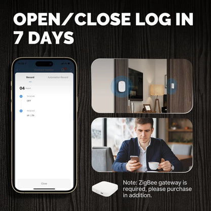 MOES Tuya ZigBee Smart Window & Door Sensor – Security Alarm System, Smart Life App Remote Control