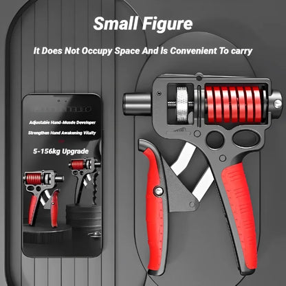 5–165kg Adjustable Hand Grip Strengthener — Heavy-Duty Forearm & Finger Expander (Steel Spring)