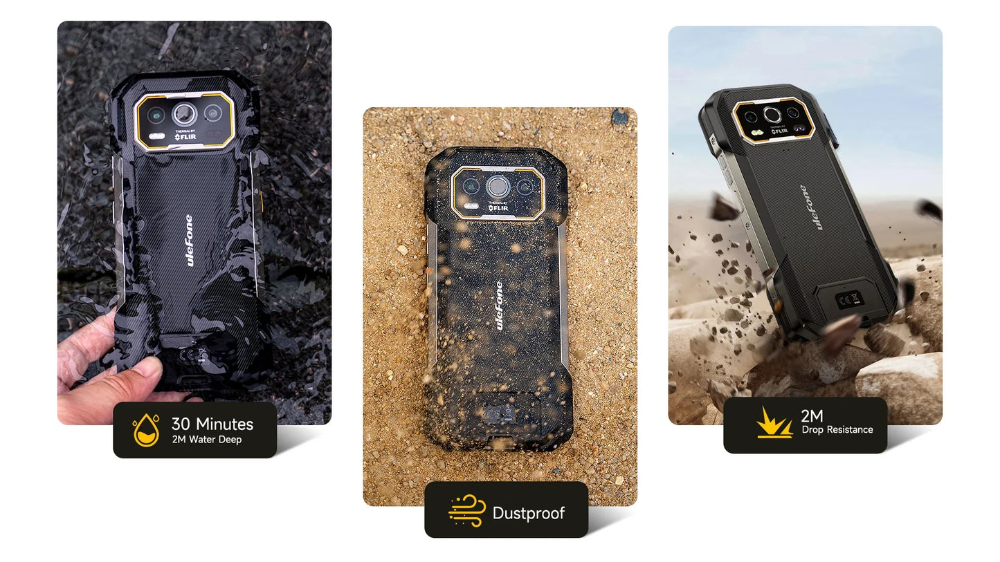 Ulefone Armor 27T Pro 5G Rugged Phone - 10600mAh, Android 14, 50MP+64MP Night Camera, 6.78" Display, 24GB+256GB, NFC