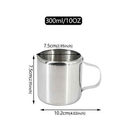 Stainless Steel Milk Pitcher - Non-Stick Latte Art Cream Frothing Jug for Coffee, Cappuccino & Barista Drinks