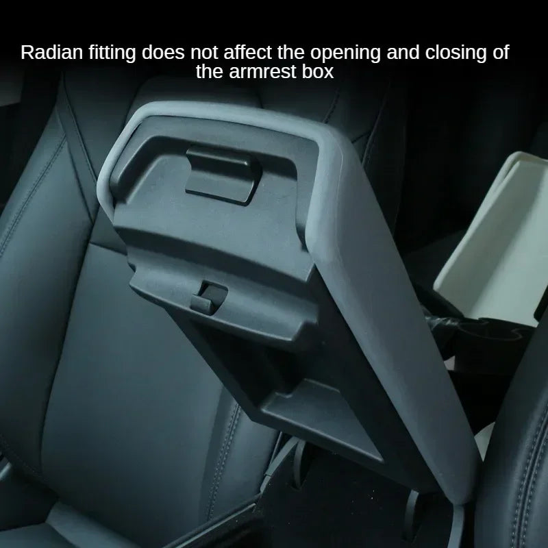 Tesla Model 3/Y 2023-2024 Armrest Protector Box Cover – Soft White TPE Center Console Pad for Model 3 Highland