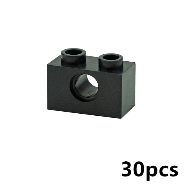 Technical Building Block Long Beam with Holes – Thick MOC Studded Bricks Compatible with 3703, 32018, 3895, 2730, 3894, 3701, 3700