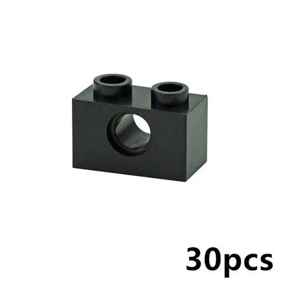 Technical Building Block Long Beam with Holes – Thick MOC Studded Bricks Compatible with 3703, 32018, 3895, 2730, 3894, 3701, 3700