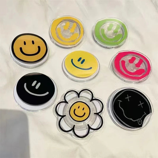 Korean Smile Flower MagSafe Magnetic Phone Grip & Stand – Universal Smart Tok Holder