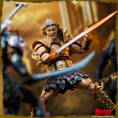 1/12 7-Inch Savage Crucible Action Figure — Harbinger Studios Wave 2 Jaeger Nashom Krieger Whoman Barbarian Anime Collectible Gift
