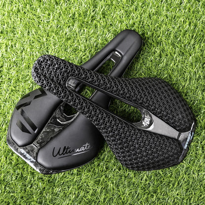 RYET 3D Printed Carbon Bike Saddle — Ultralight 135/143mm MTB & Gravel Road Seat, 105g Cycling Parts