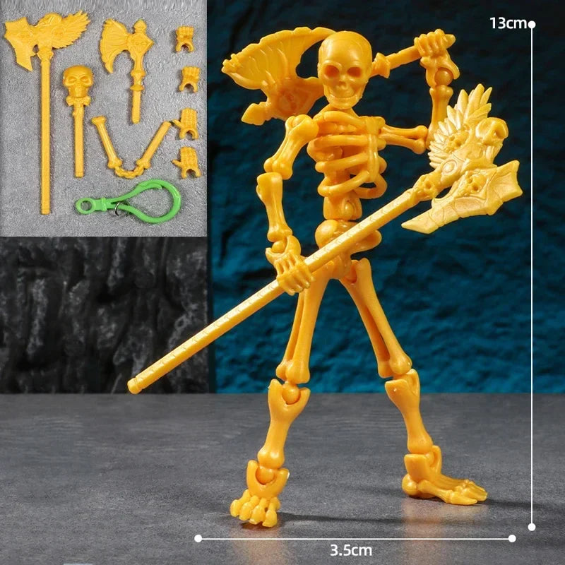 3D Articulated Skull Model – Assemble Action Figure for Anime, Games & Decoration