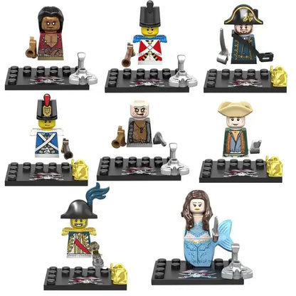 WW2 Mini Military Imperial Navy Soldier Building Blocks – Caribbean Pirates Figures Bricks Educational Toys for Boys, Christmas Gift