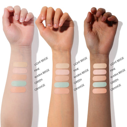 FOCALLURE 5-Color Face Concealer Palette – Waterproof, Moisturizing, Oil-Control Contour & Brightening Makeup Primer