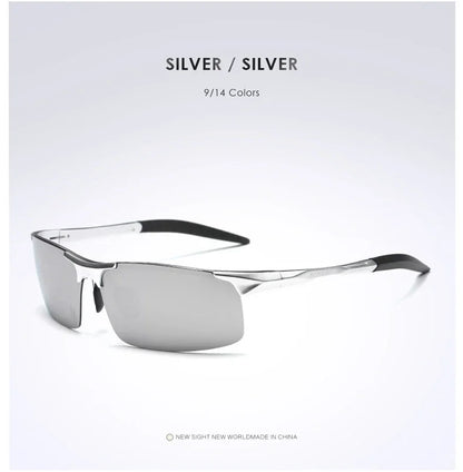 AORON Men’s Driving Sunglasses — Polarized UV400 Anti-Glare Retro Sport Glasses with Aluminum Magnesium Frame