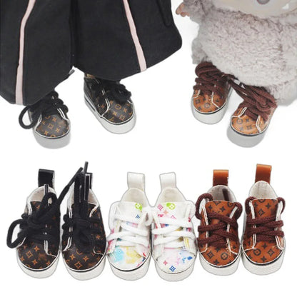 H4x2cm Leather Shoes for 1/6 Scale 15cm Labubu Cotton Doll – Toy Clothing Accessories