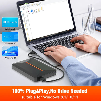 500GB Portable External Gaming Hard Drive – 3,760+ 3D/AAA Games for PS4, PS3, PS2, Switch, Wii, N64, DC & More (Windows PC)