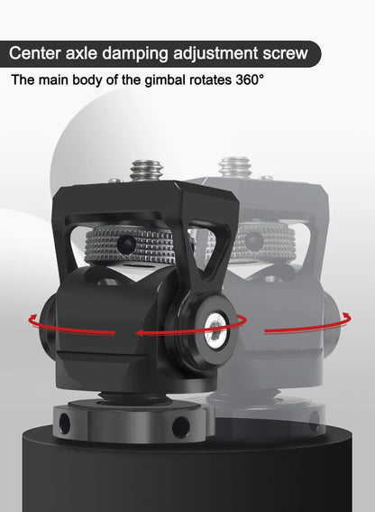 Mini Monitor Mount Holder – Swivel & Tilt Tripod Head with Cold Shoe Adapter for Flash, Microphone, and Fill Light