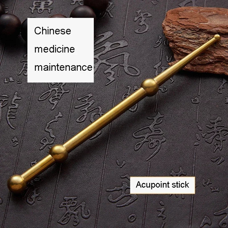 Brass Acupressure Pen – Ear Acupoint Massage Stick for Eyesight Improvement & Meridian Therapy
