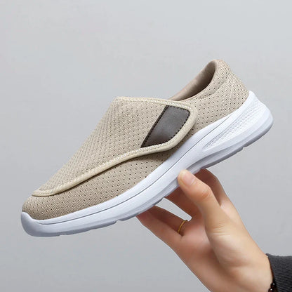 Orthopedic Wide Fit Women’s Sneakers – Soft Comfortable Diabetic Walking Shoes for Swollen Feet & Thumb Correction Support