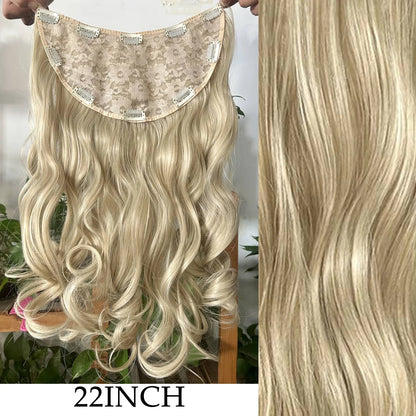 Women’s 7Pcs Hair Extensions with 16 Clips – Natural Black Straight Ombre Hairpiece