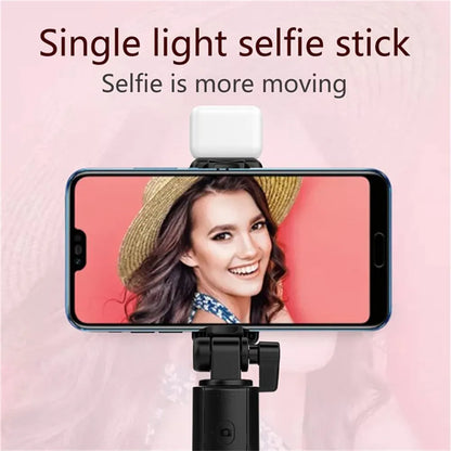 Portable Bluetooth Selfie Stick Tripod with Remote Shutter & Fill Light – Extendable Wireless Phone Stand