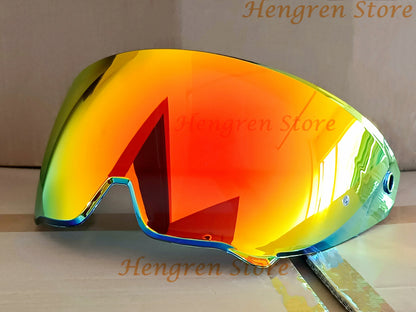Helmet Visor Lens for RUROC ATLAS 3.0/4.0 – Plating Silver & Red Motorcycle Helmet Shield Replacement Goggles