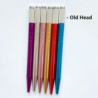 10pcs Permanent Makeup Eyebrow Tattoo Pens — Manual Tebori Microblading Stainless Steel Lock-Pin Tools
